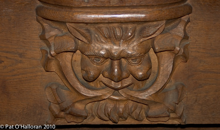 Green man on misericord